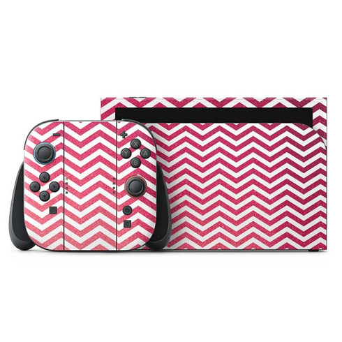 Pink Chevron Nintendo Switch 2 (2025) with Joy-Con Skin